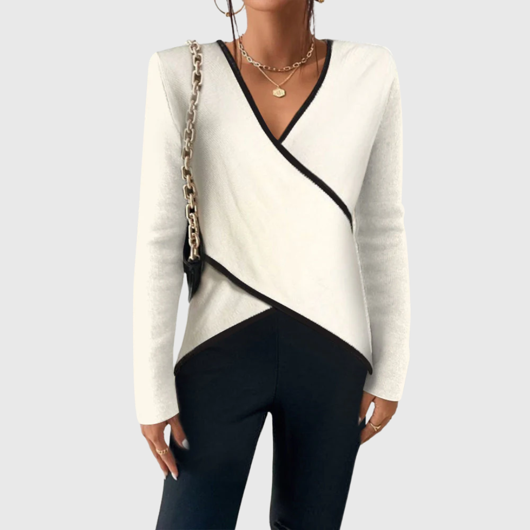 Alyssa – Elegant Warm V-neck Sweater