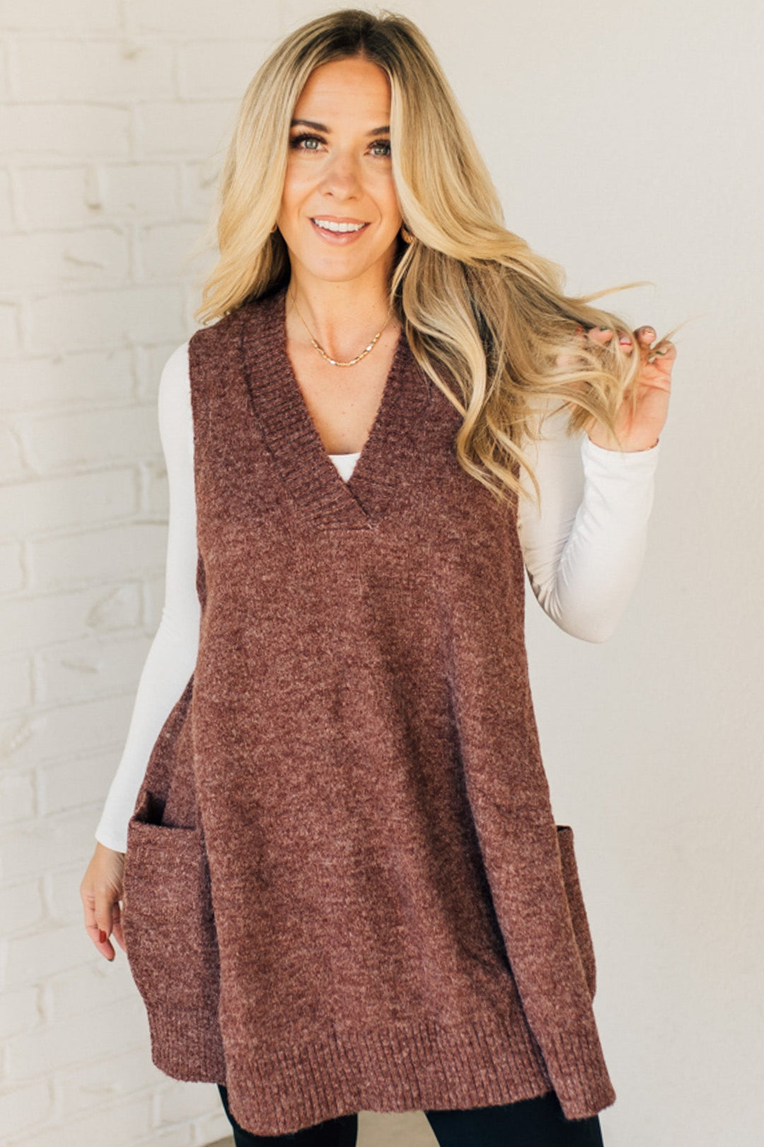 Scarlett™ - Stylish Long Sweaters with Pocket