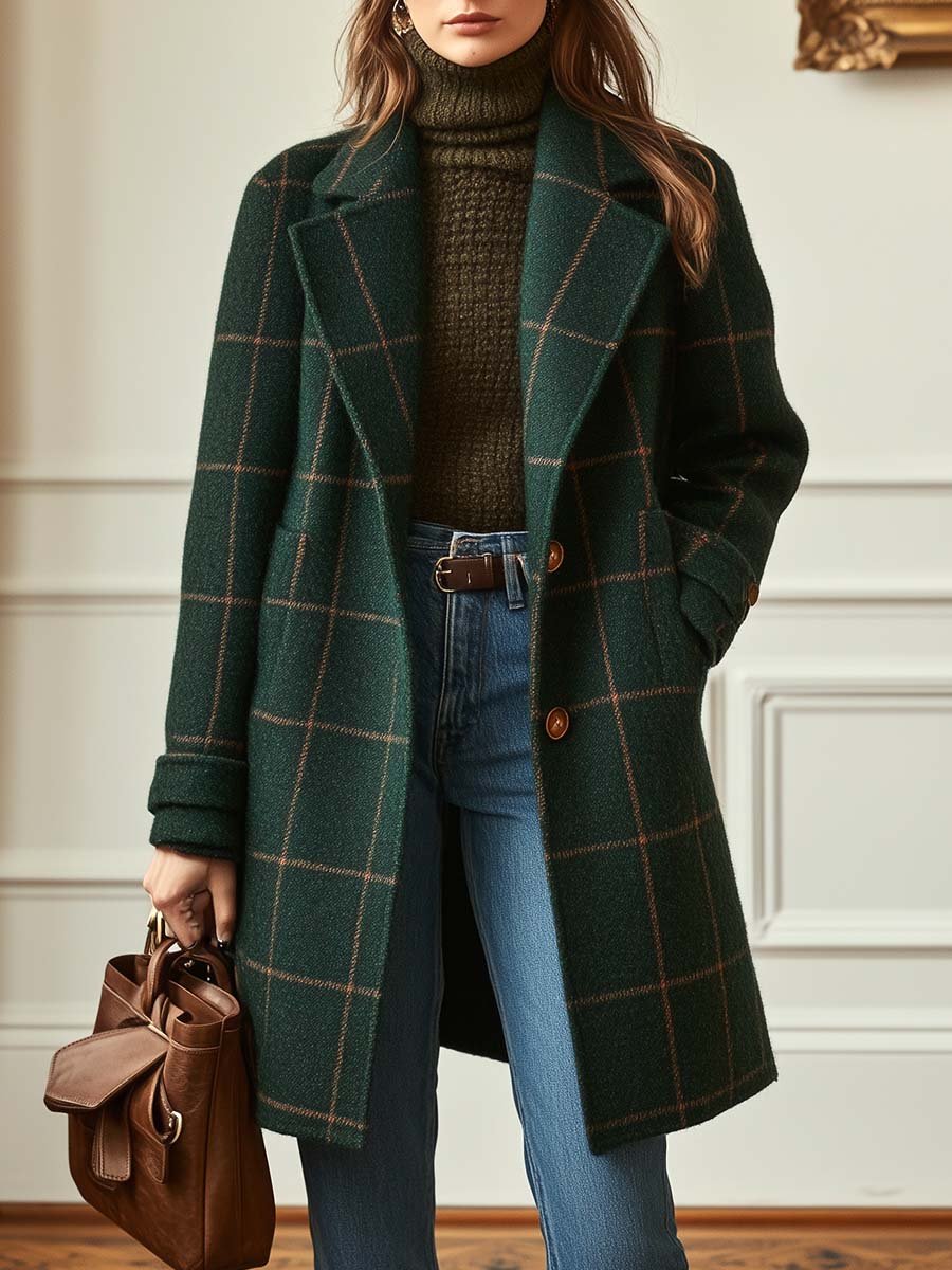 Catherine | Classic Plaid Coat