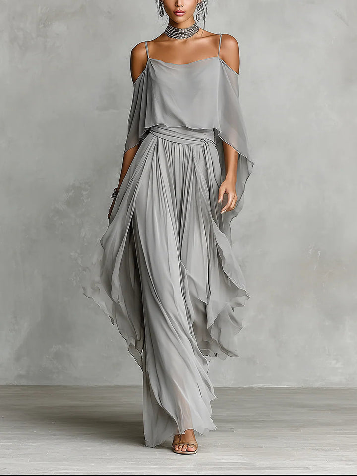 Eva | Elegant Two Piece Chiffon Set