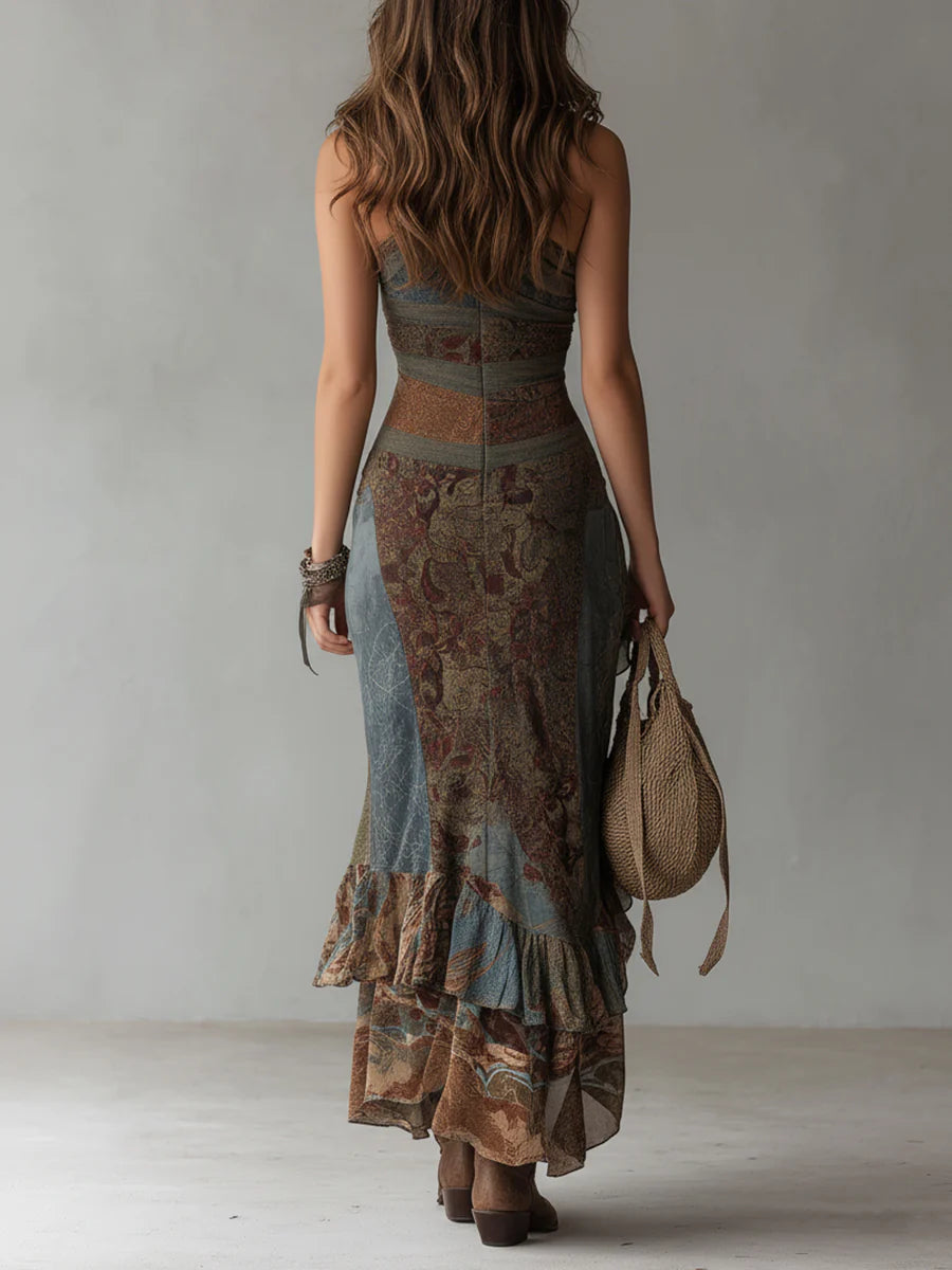 Sierra | One Shoulder Boho Maxi Dress