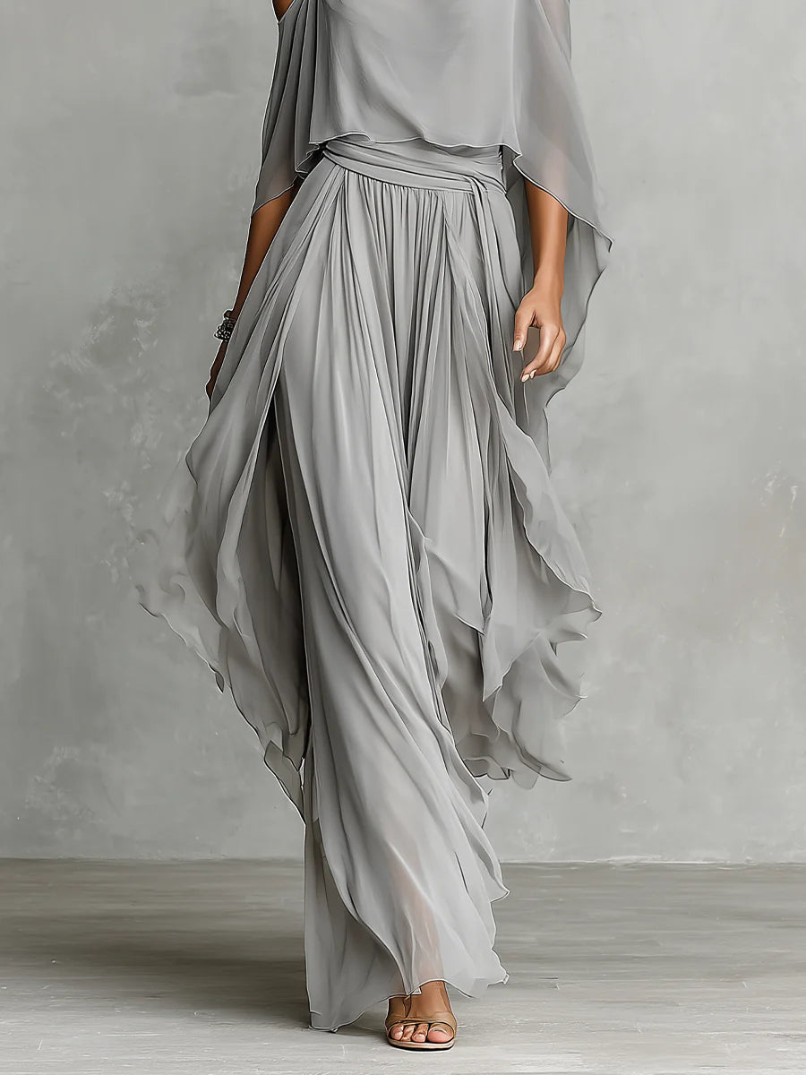 Eva | Elegant Two Piece Chiffon Set