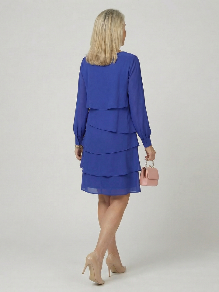 Kirax | Long Sleeve Tiered Dress