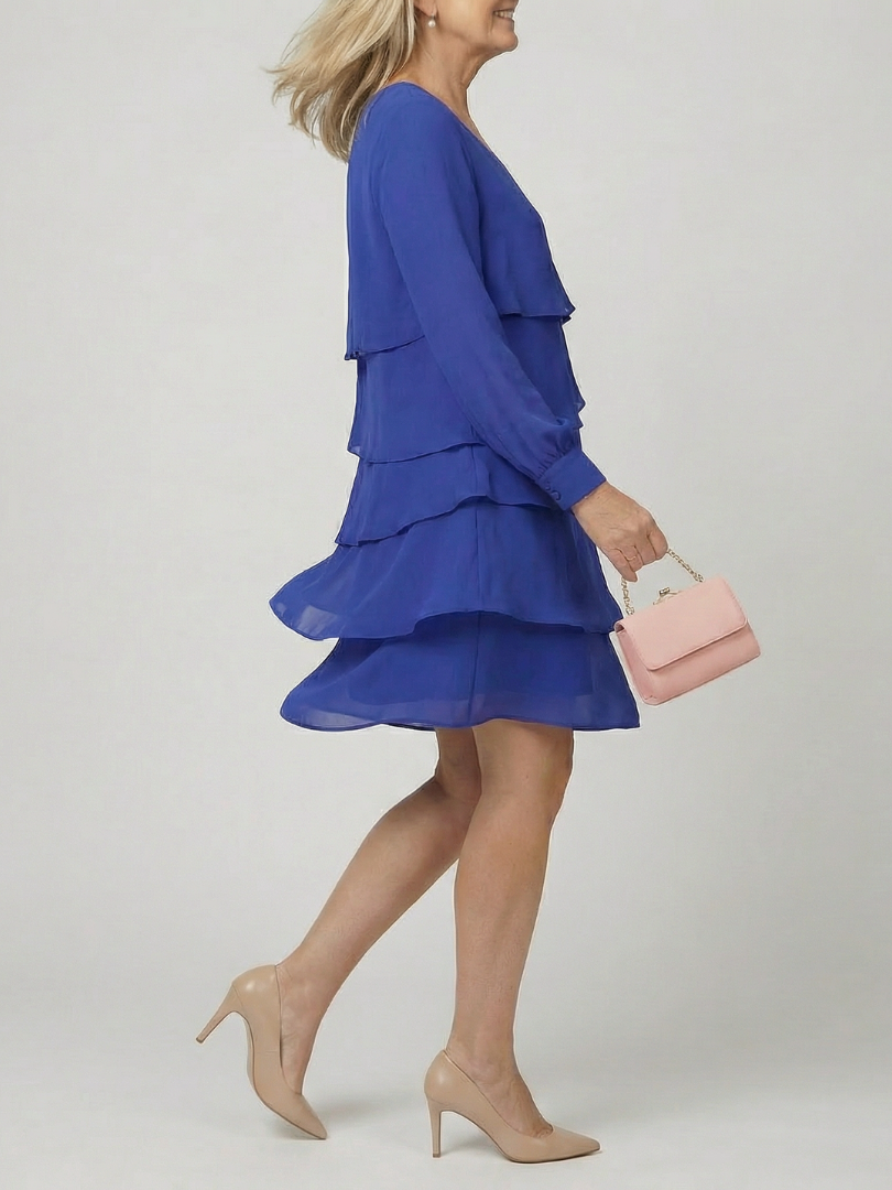 Kirax | Long Sleeve Tiered Dress