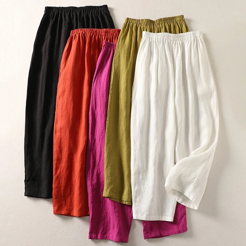 Amalia | Fluid Cotton and Linen Pants
