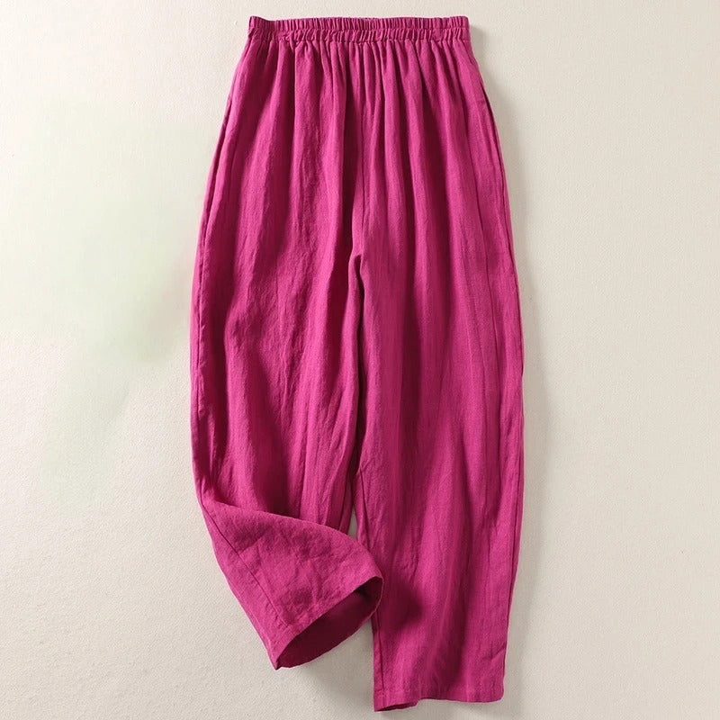 Amalia | Fluid Cotton and Linen Pants