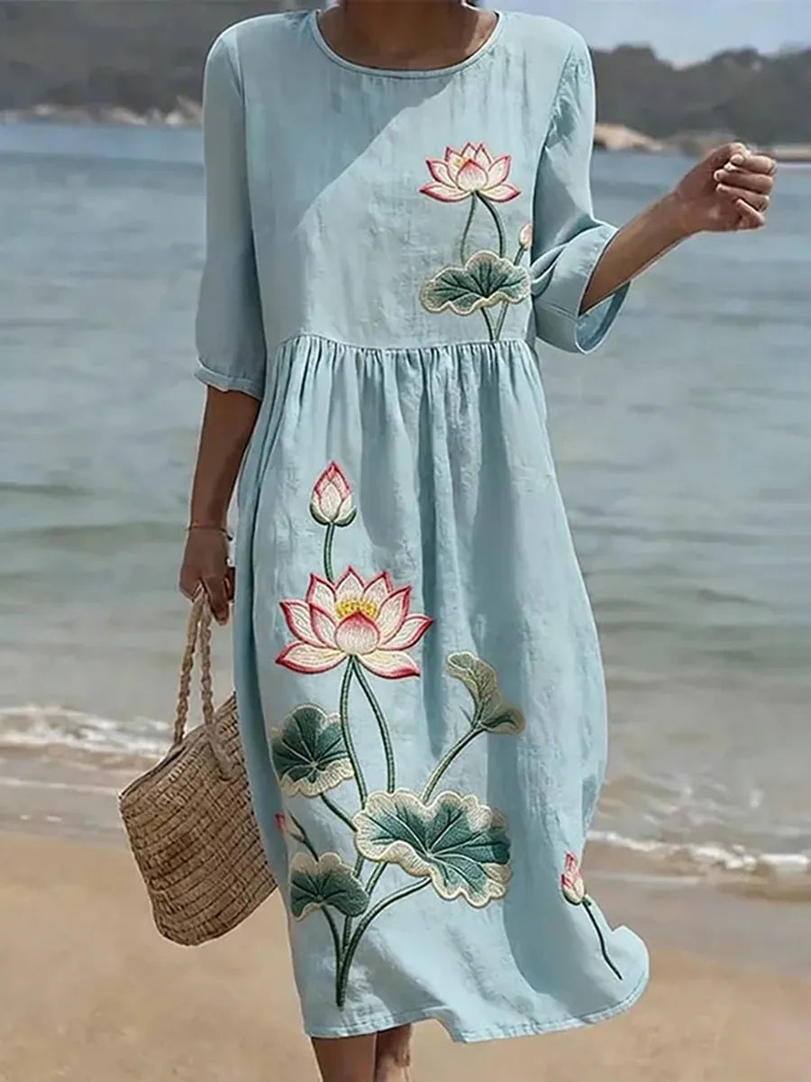 Casual Women's Floral Print Dress