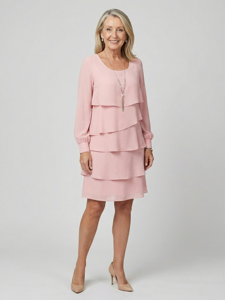 Kirax | Long Sleeve Tiered Dress