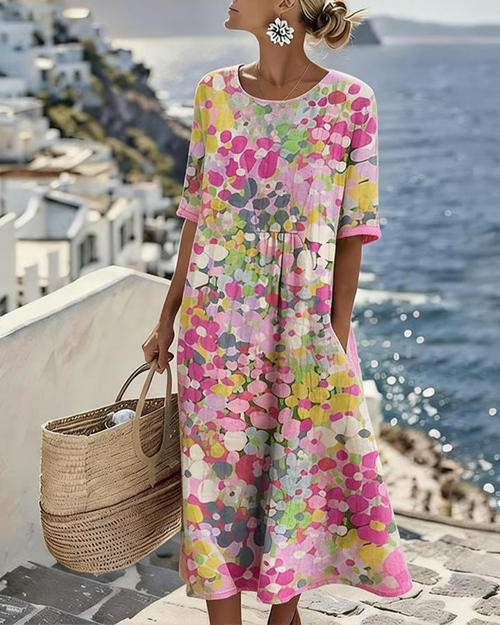 Chérie | Midi Floral Dress, Loose and Light
