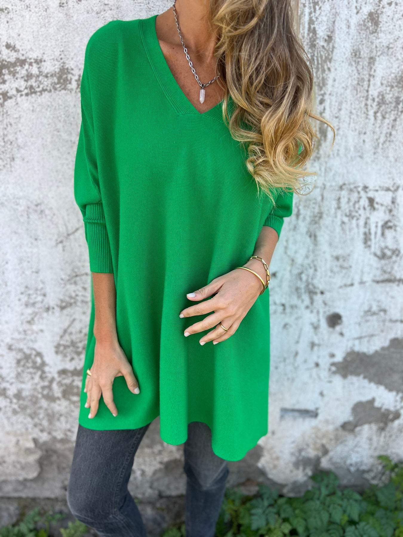 Grace™ - Comfortable V-neck Long Sleeve Sweater