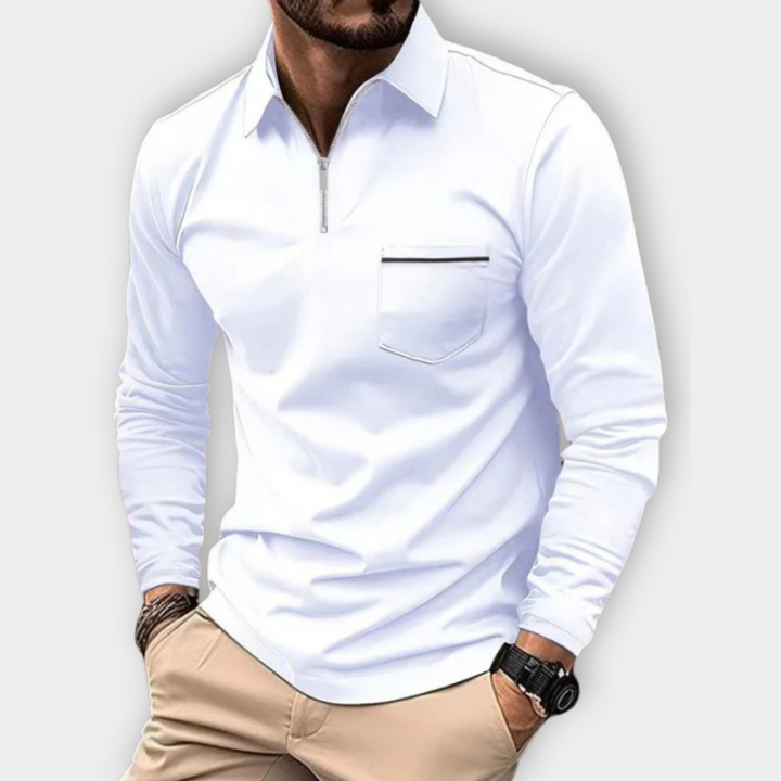 Maximus | Sleek Zip-Up Collared Shirt