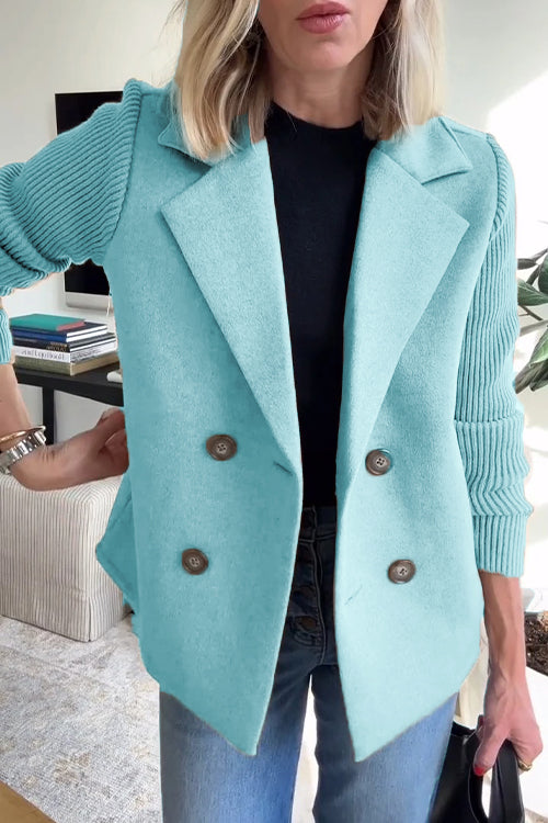 Sorelle | Elegant Knit-Sleeve Blazer