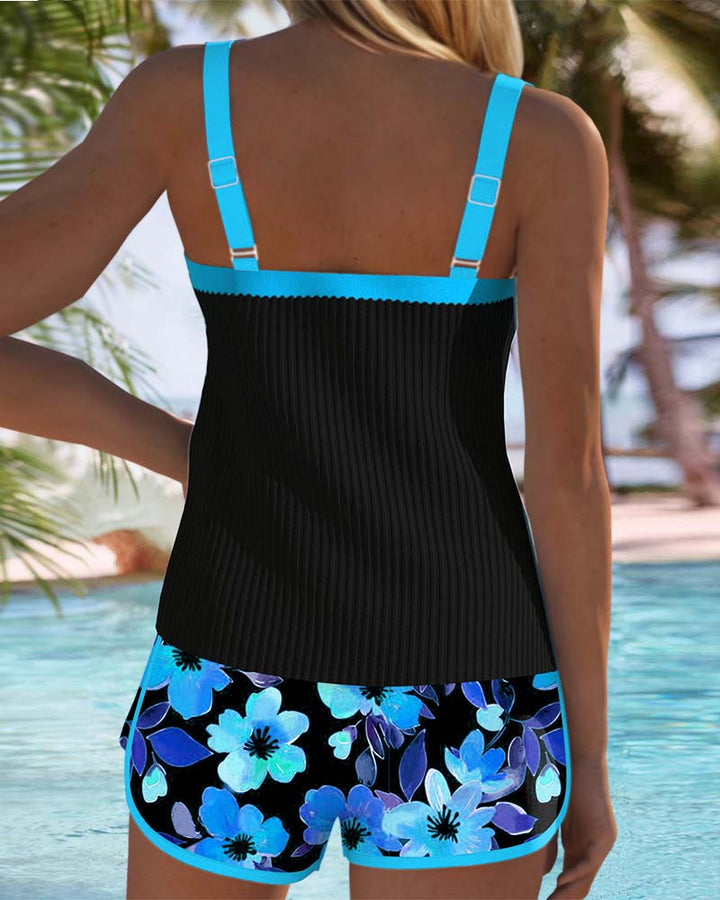 Valeria | Elegant Tankini with Floral Shorts