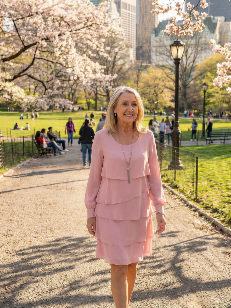 Kirax | Long Sleeve Tiered Dress