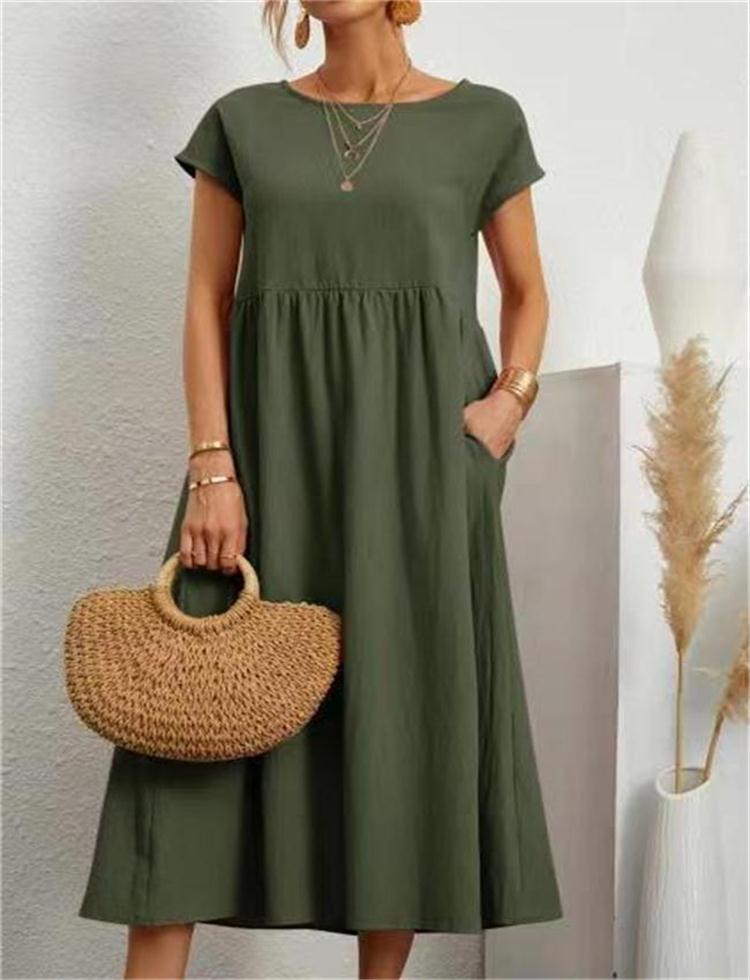Sylvia | Solid Color Loose Dress