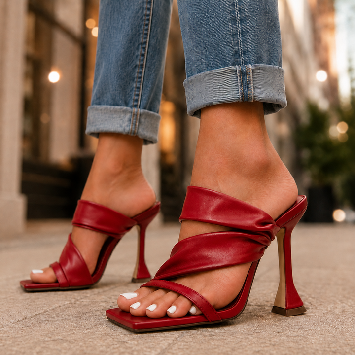 Sophia | Twisted Heel Sandals