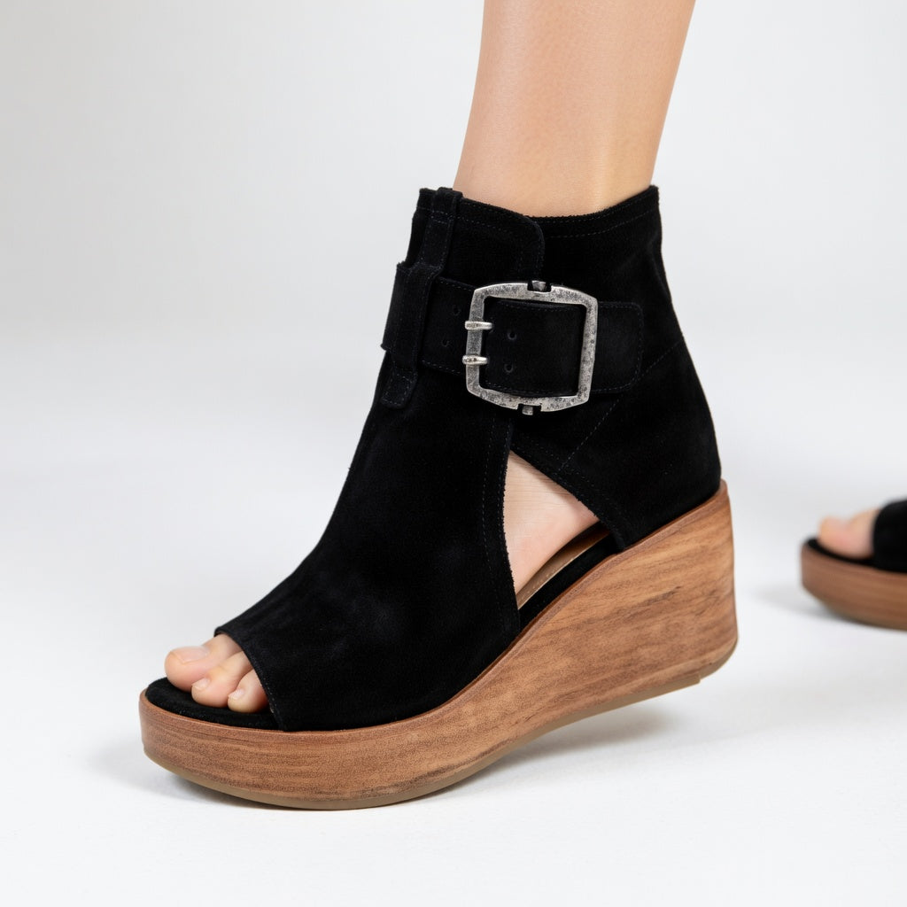 Celeste | Modern Open Wedge Ankle Boots