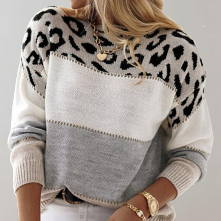 Devine – Leopard Accent Knit Jumper