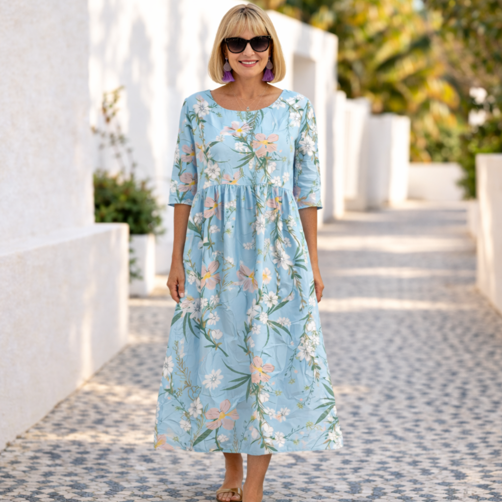 Mary | Elegant Comfort Midi Dress