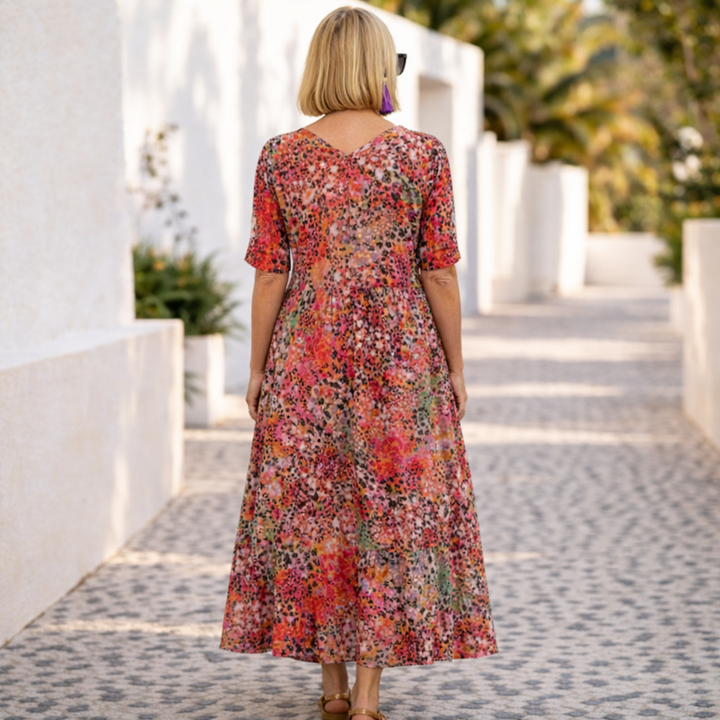 Joan |  Elegant Comfort Midi Dress