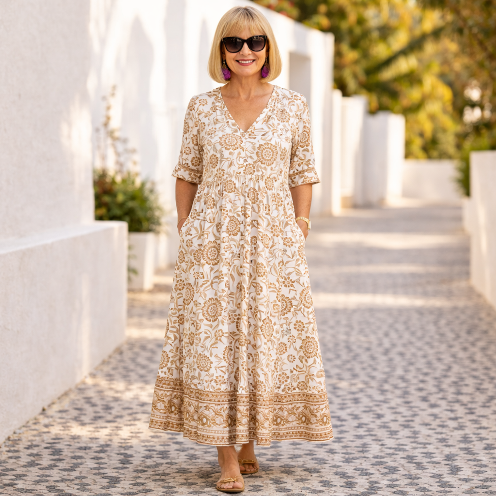 Elly | Elegant Comfort Midi Dress