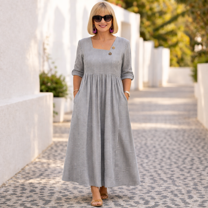 Cleomarie | Elegant Comfort Midi Dress