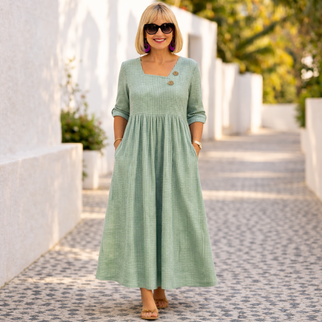 Cleomarie | Elegant Comfort Midi Dress