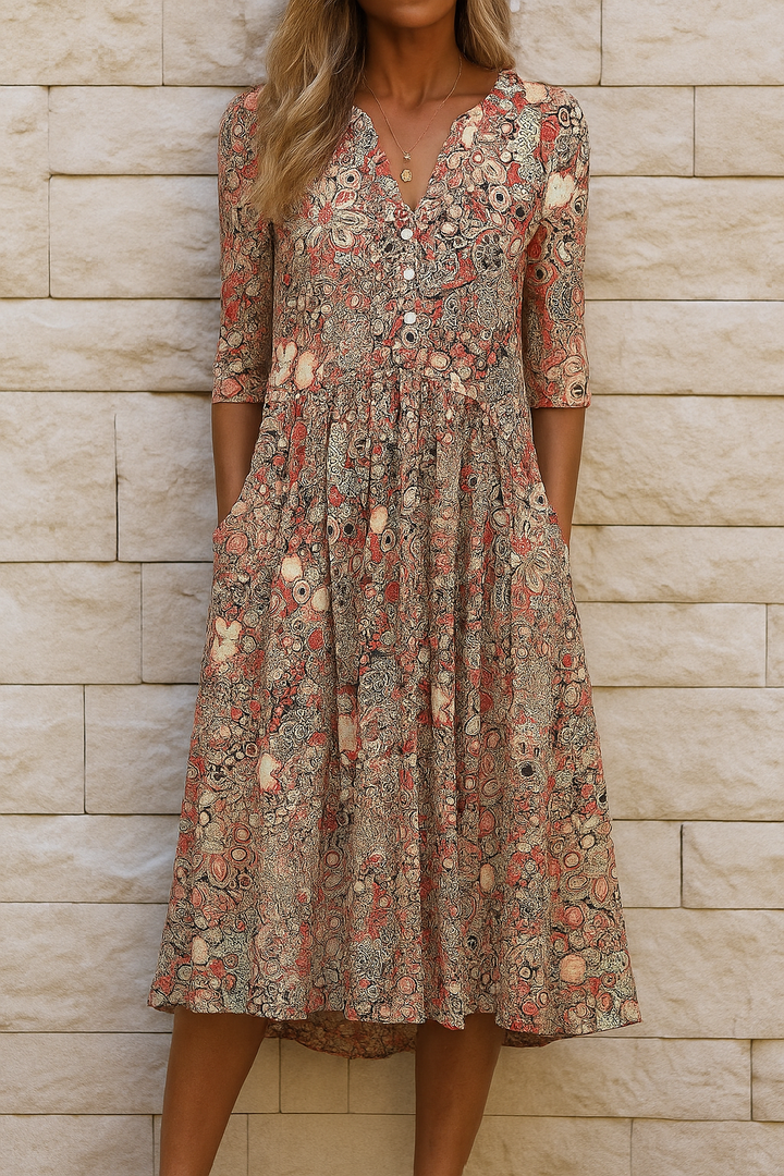 Olivia | Elegant and Comfortable Dress with V-Neck