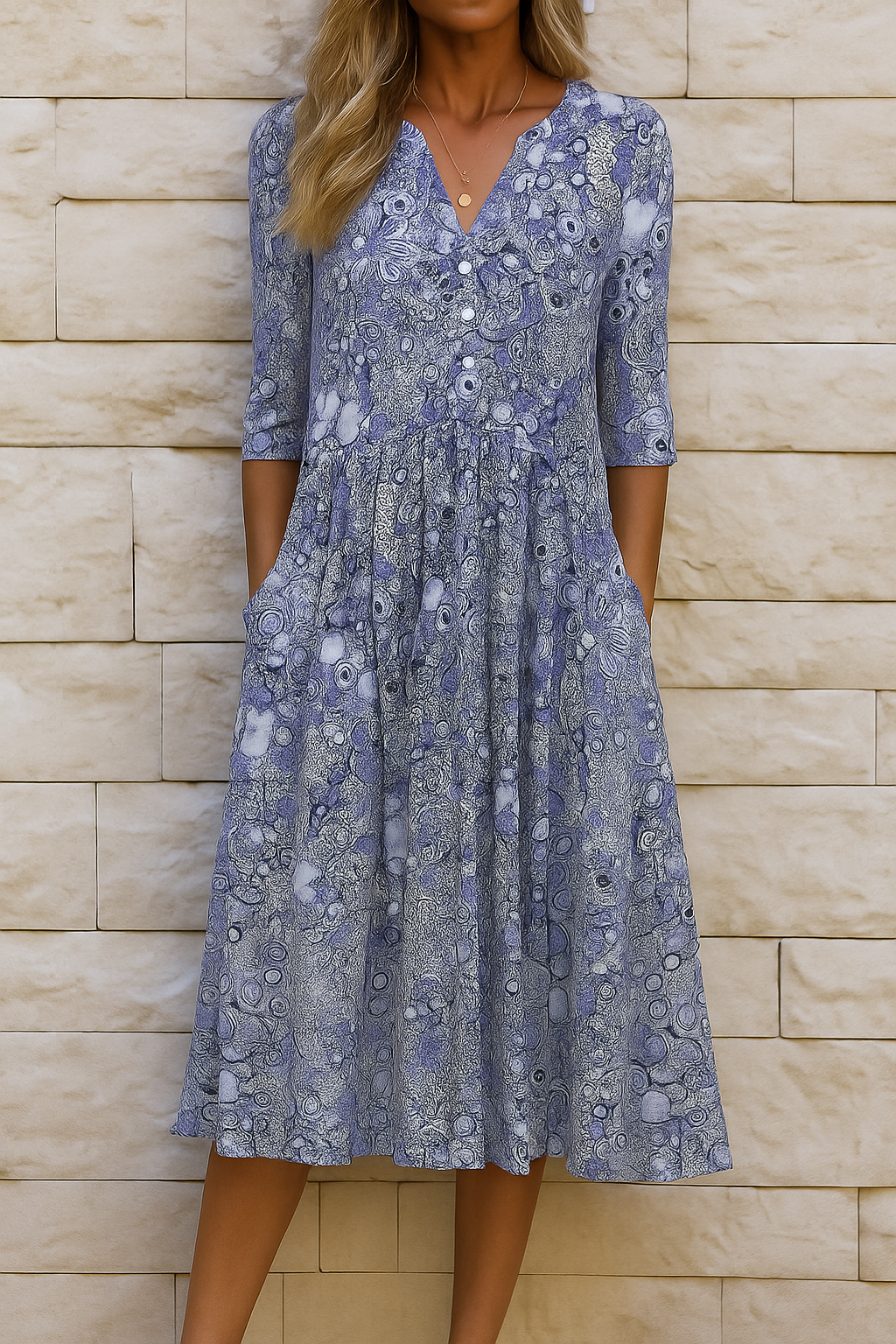 Olivia | Elegant and Comfortable Dress with V-Neck