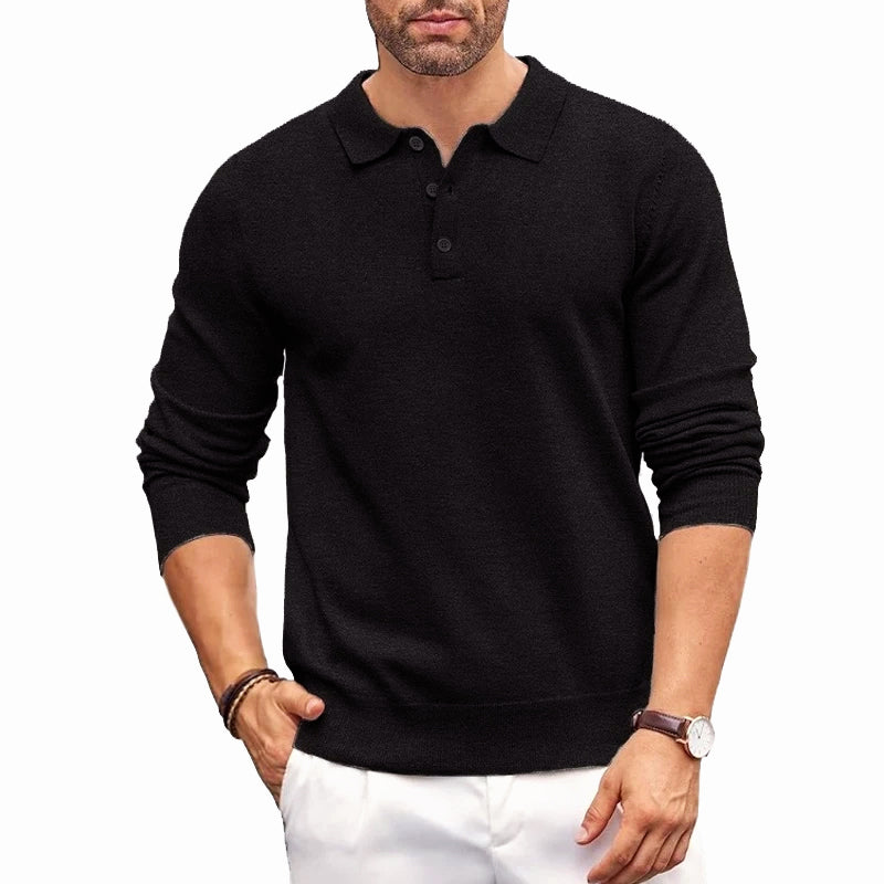 Devin | Classic Button Polo Sweater