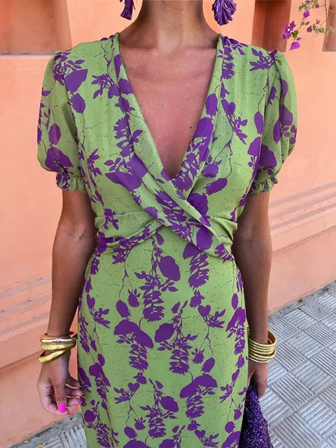 Lucinda | V Neck Dress