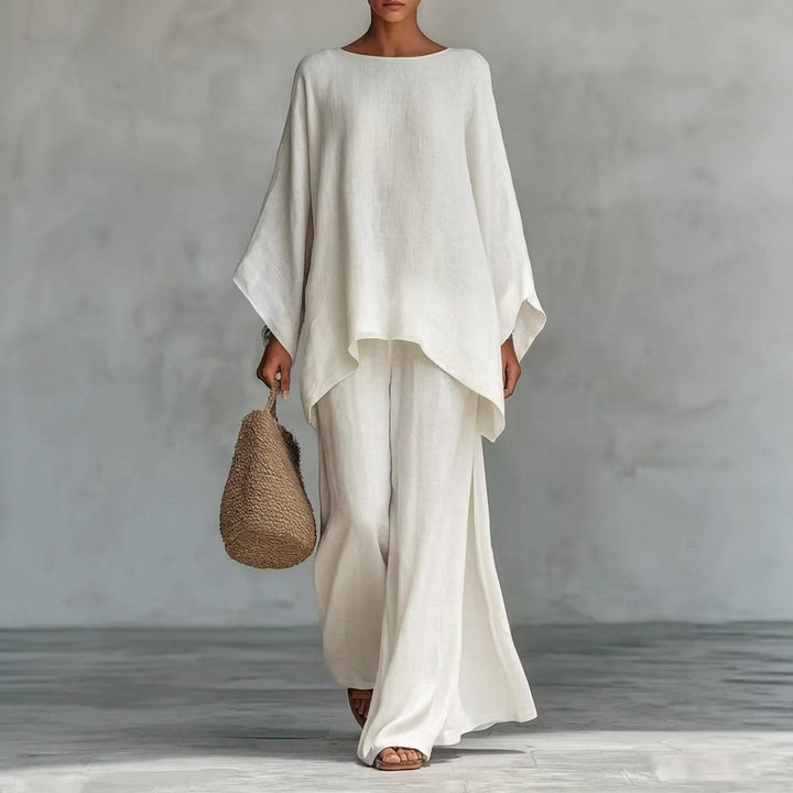 Cristina | Two-Piece Set with Long Sleeves and Wide Pants