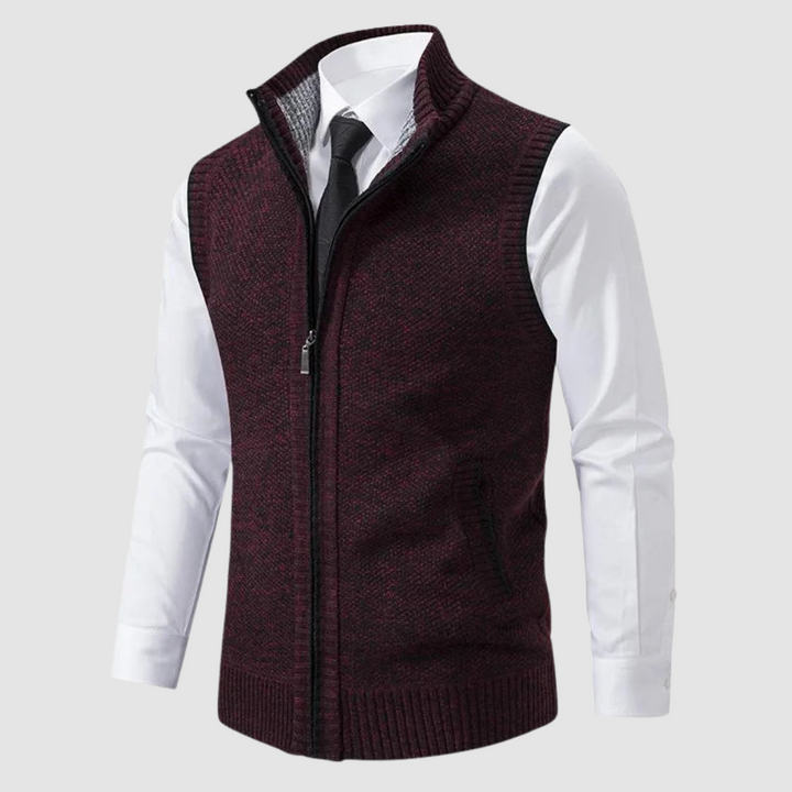 Neil | Versatile Knit Italian Zip Vest