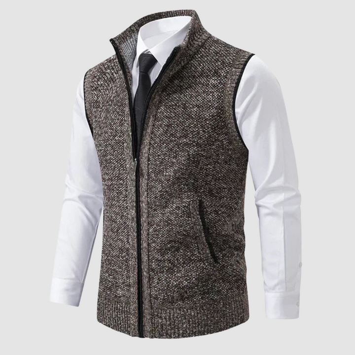 Neil | Versatile Knit Italian Zip Vest