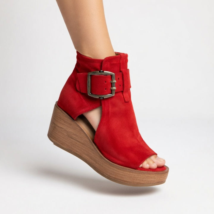 Celeste | Modern Open Wedge Ankle Boots