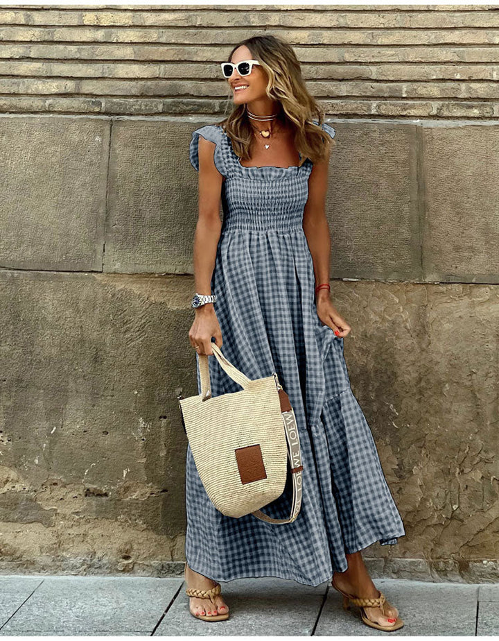 Savannah | Gingham Maxi Dress