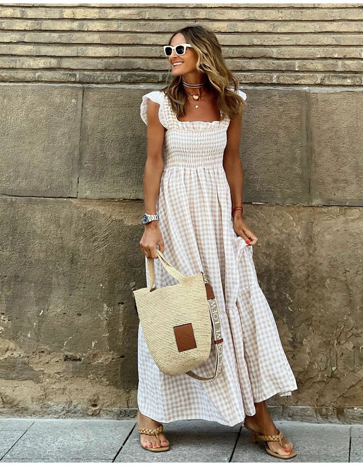 Savannah | Gingham Maxi Dress