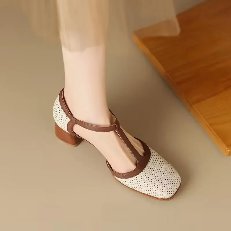 Isava | Mid Heel Shoes Real Leather
