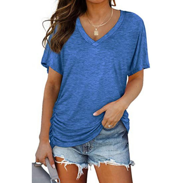 EILY | Classic V-Neck Loose Fit Shirt
