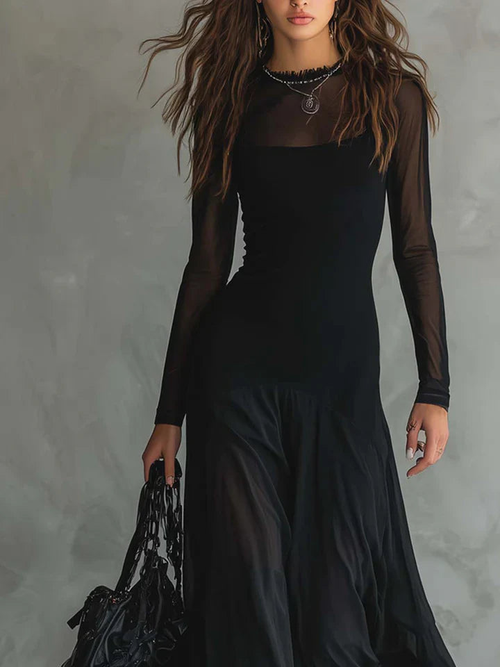 Orlina | Sheer Layered Flow Dress