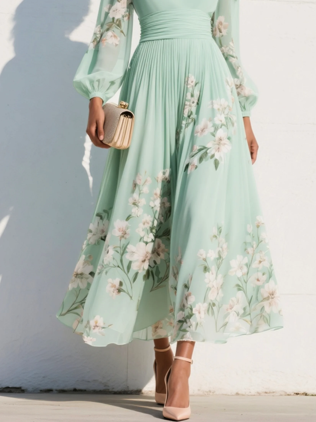 Maria | Floral Midi Dress