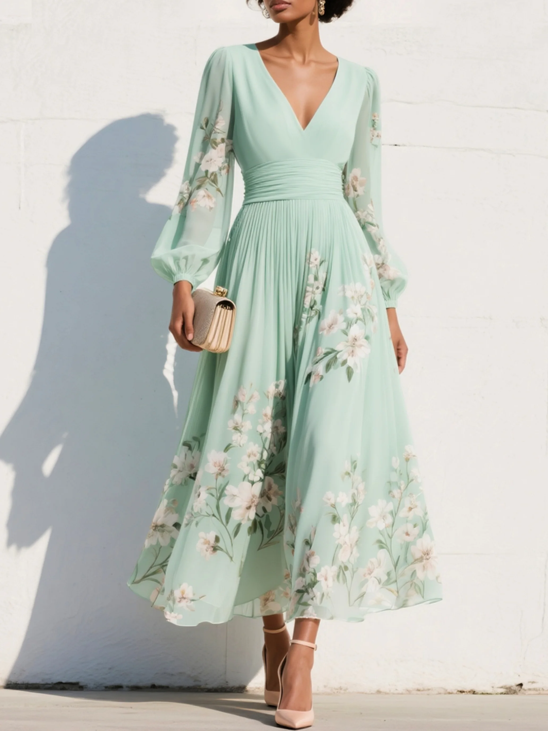 Maria | Floral Midi Dress
