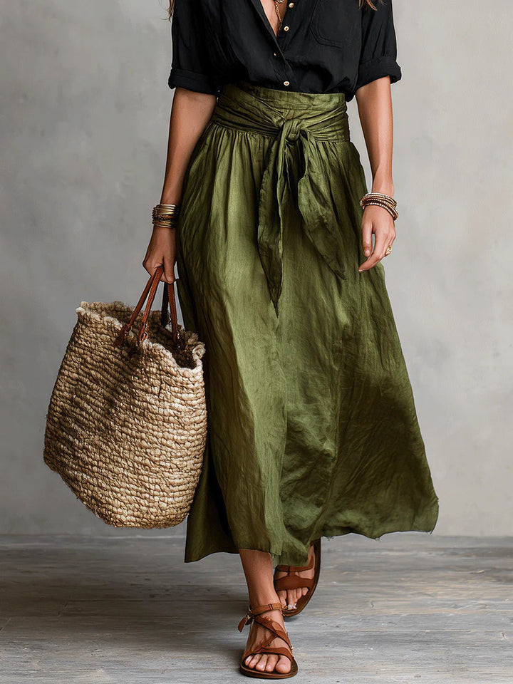 Elara | Elegant Two-Piece Set with Midi Skirt