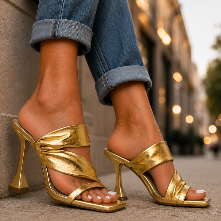 Sophia | Twisted Heel Sandals