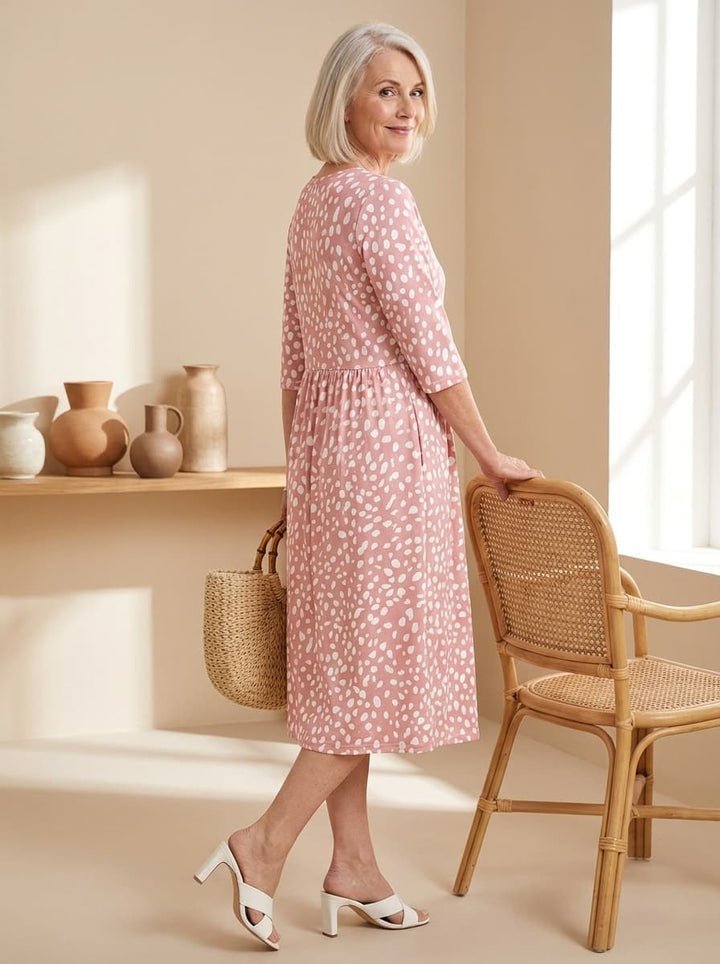 Carline | Elegant Tummy-Flattering Midi Dress