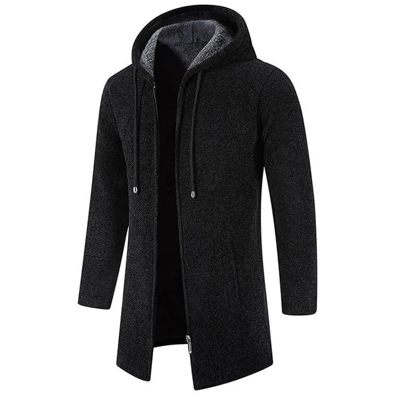 Khier - Refined Hooded Long Coat