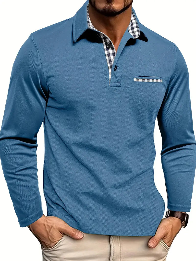 Lucas - Long Sleeve Polo Shirt