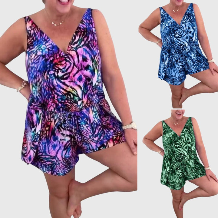 Elena | Elegant V-Neck Swimsuit