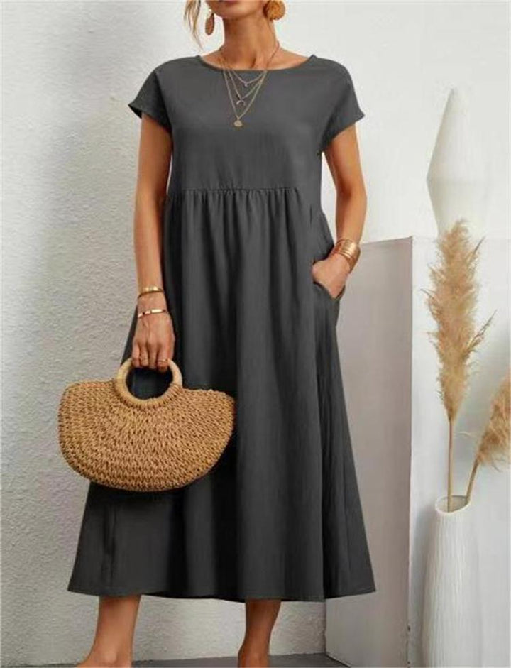 Sylvia | Solid Color Loose Dress