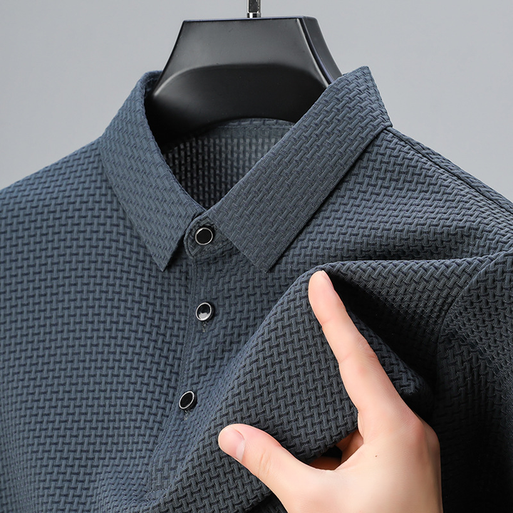 Andres | Textured Elegance Polo Shirt